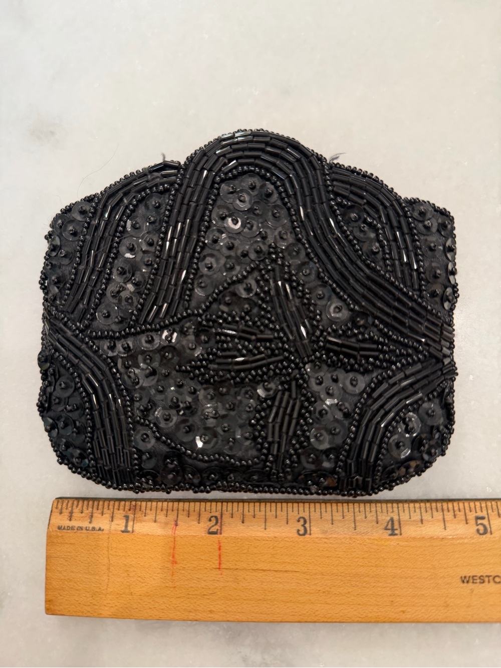 Black Beaded coin purse